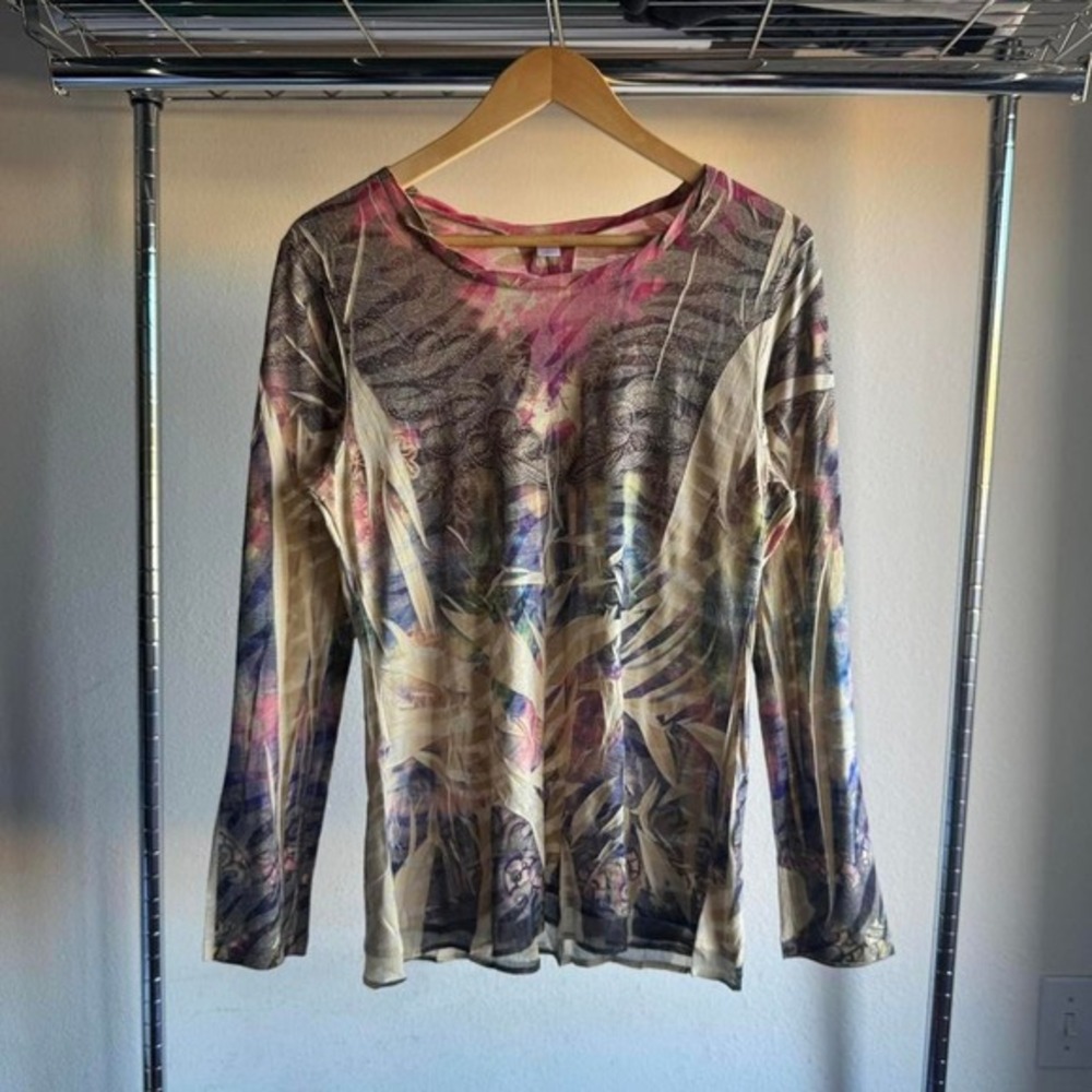 Vintage Style‎ Y2K Xhilaration Multicoloured  Lightweight Long Sleeve Top